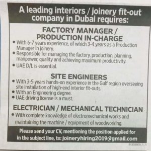 Job Vacancies in UAE 3x