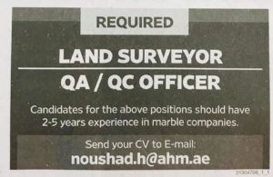 Land Surveyor QA QC officer