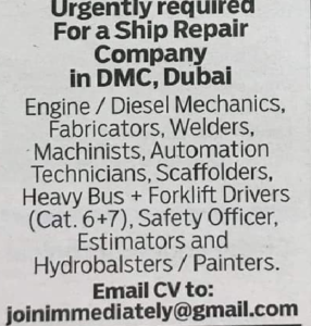 Hiring in Dubai 8x jobs