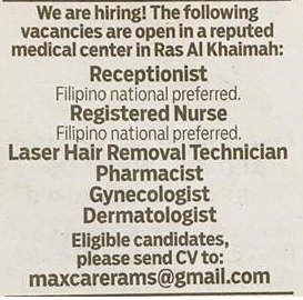 Vacancies in UAE 6x jobs