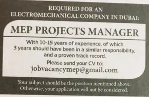 MEP Project Manager 