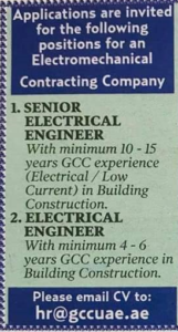 Electrical Engineer Required 2x