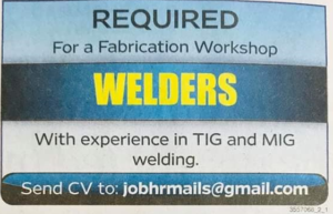 Welder Required