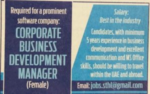 Corporate Business Development Manager