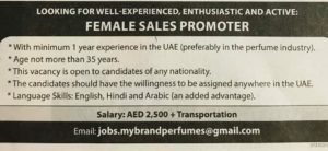 Female Sales Promoter