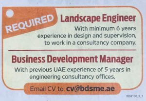 Hiring Landscape Engineer and Business Development Manager