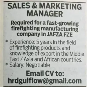 Hiring Sales and Marketing Manager