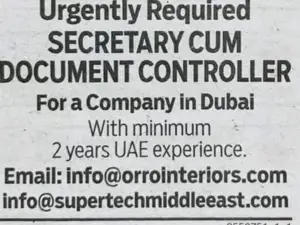 Secretary cum document controller