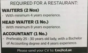 Restaurant Vacancies 4x