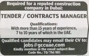 Dubai Tender Contract Manager