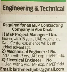 MEP contracting jobs 3x