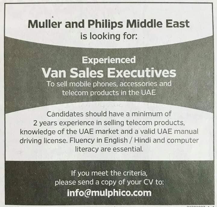 Van Sales Executive
