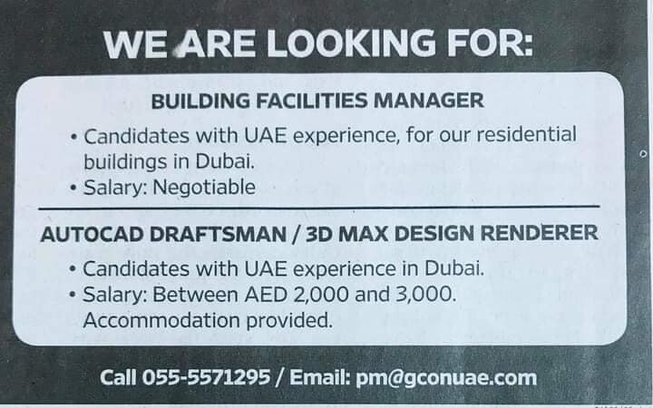 Facilities Manager and AutoCAD Draftsman
