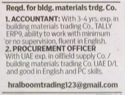 Accountant and Procurement Officer