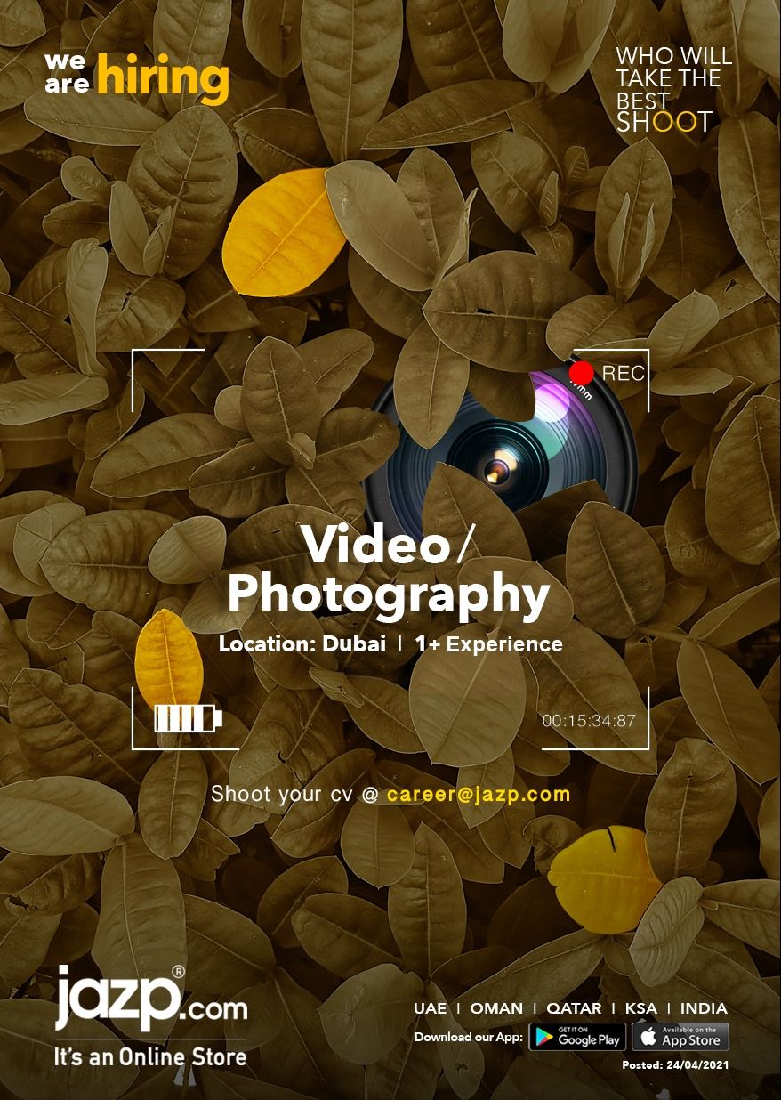 Product Photographer Videographer Dubai UAE Gulf Career Hunt