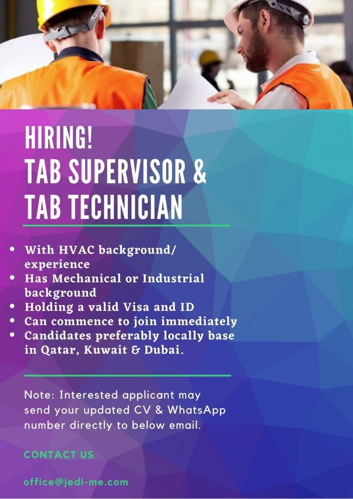 TAB Supervisor & TAB Technician