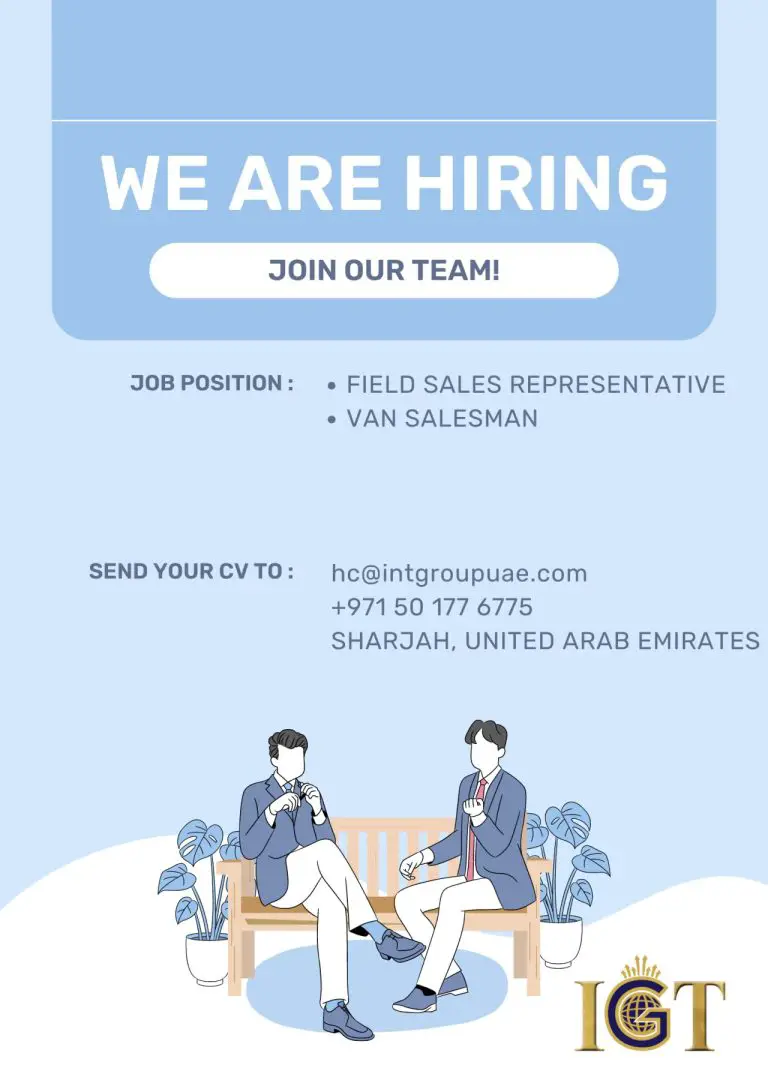 Field Sales Executive and VAN Salesman Dubai UAE Gulf Career Hunt