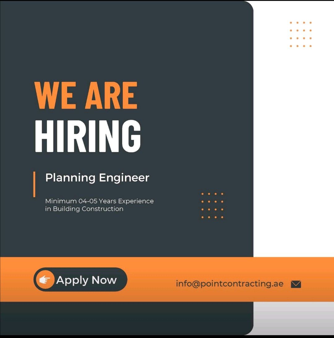 Planning Engineer Dubai UAE Gulf Career Hunt