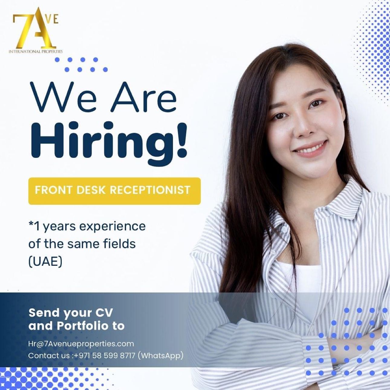 Front Desk Receptionist Dubai UAE Gulf Career Hunt